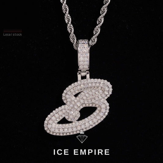 Iced Out Rose Gold Plated Moissanite Pendant