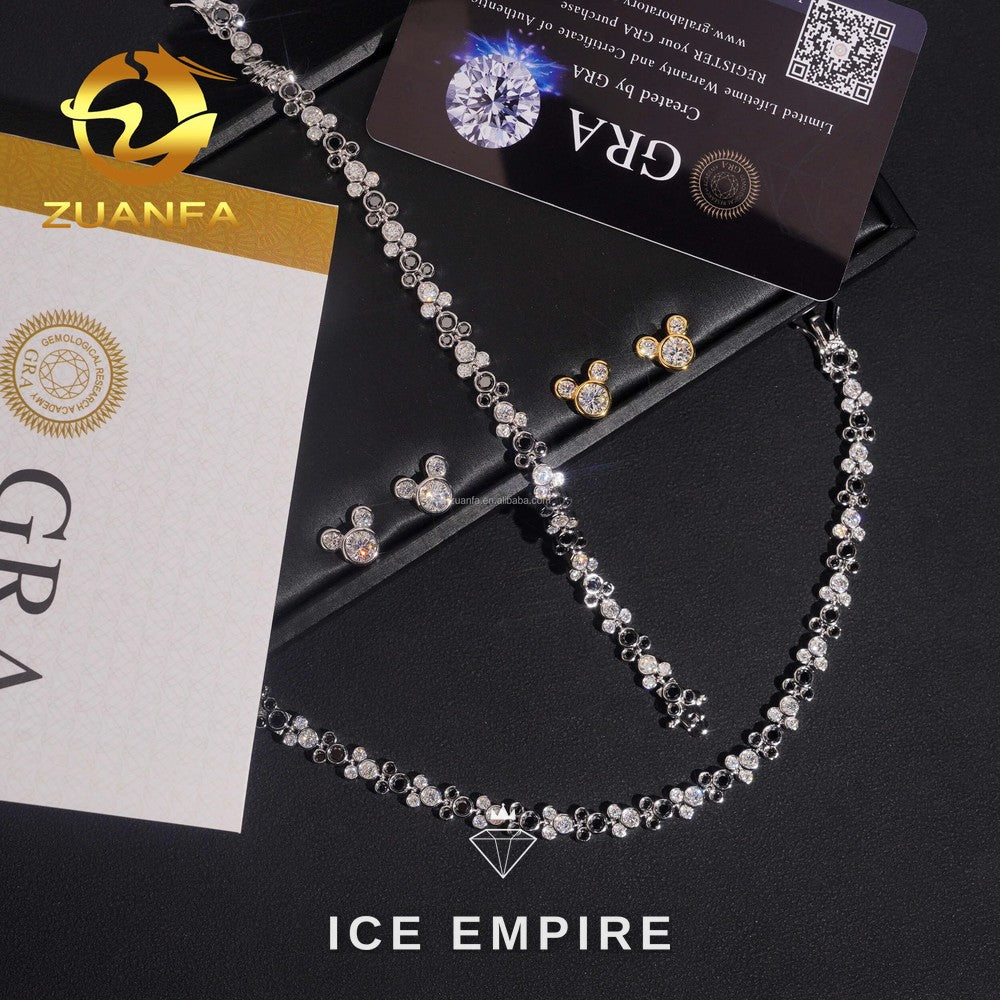 Iced Out 925 Silver Moissanite Tennis Bracelet