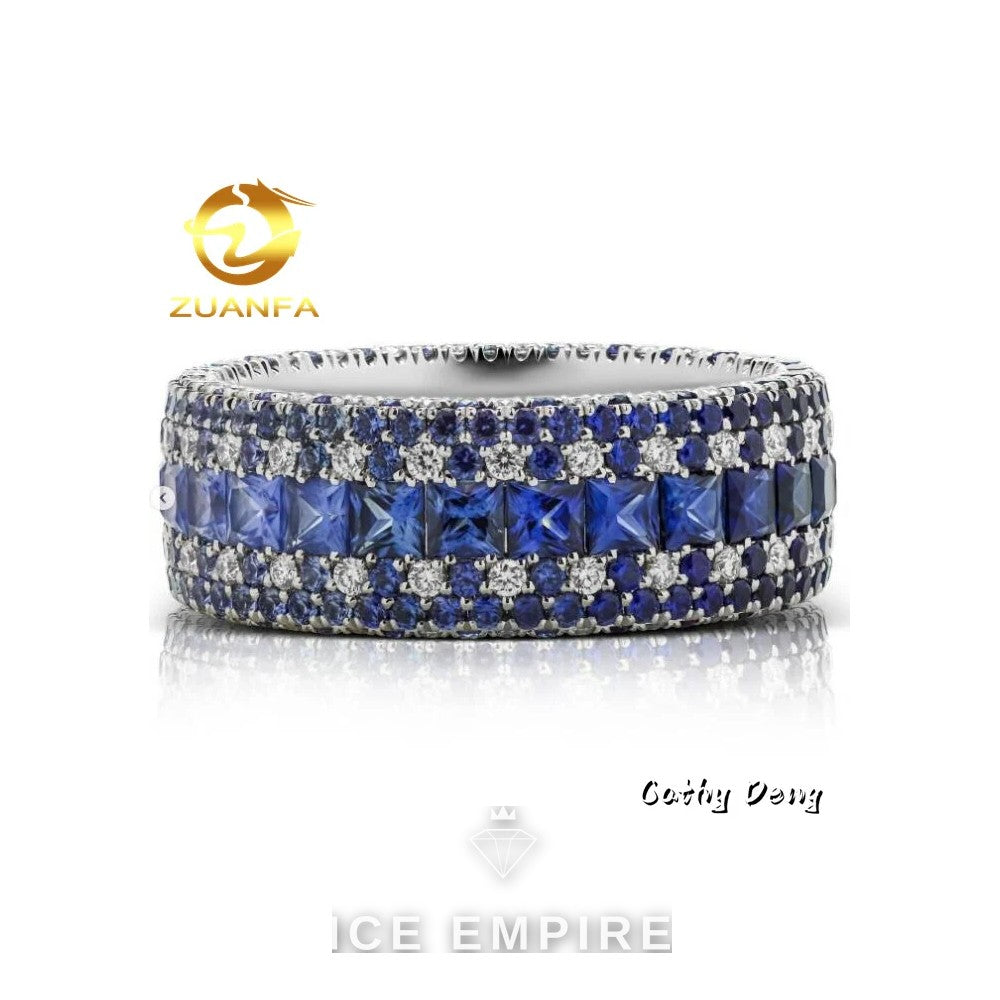 Iced Out 925 Silver Moissanite Cuban Chain