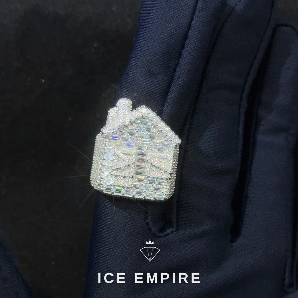 Iced Out 925 Silver Moissanite Ring