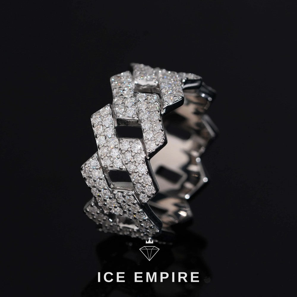 Iced Out Rose Gold Plated Moissanite Cuban Chain