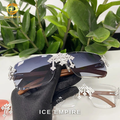 Iced Out 925 Silver Glasses
