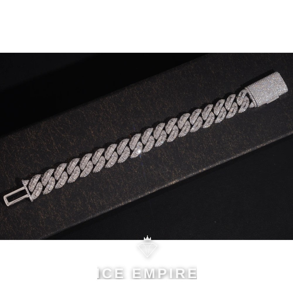 Iced Out Rose Gold Plated Moissanite Cuban Chain