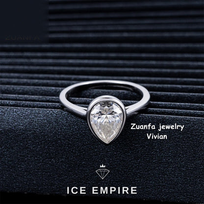 Iced Out 925 Silver Moissanite Ring