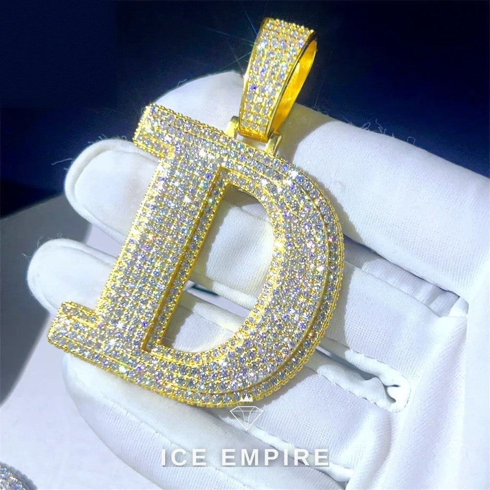 Iced Out Gold Plated Moissanite Pendant