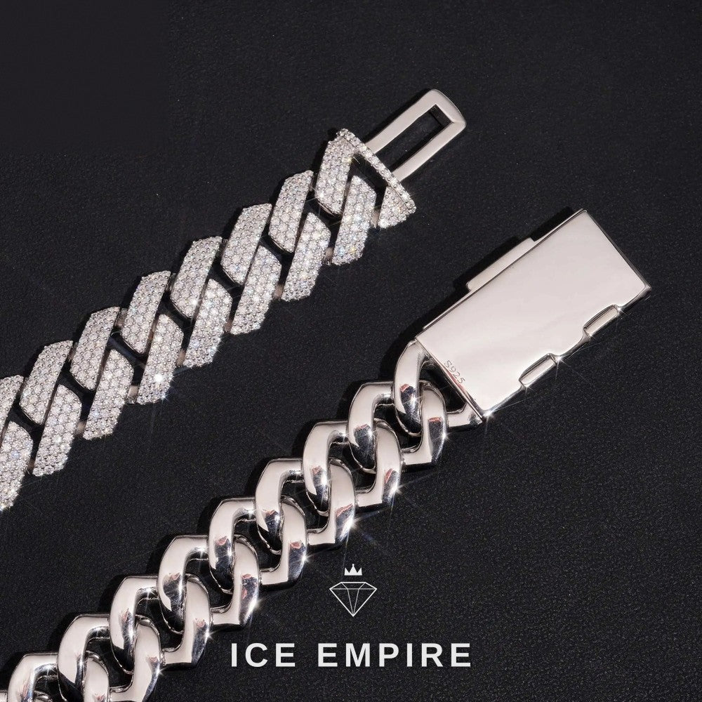 Iced Out Rose Gold Plated Moissanite Cuban Chain