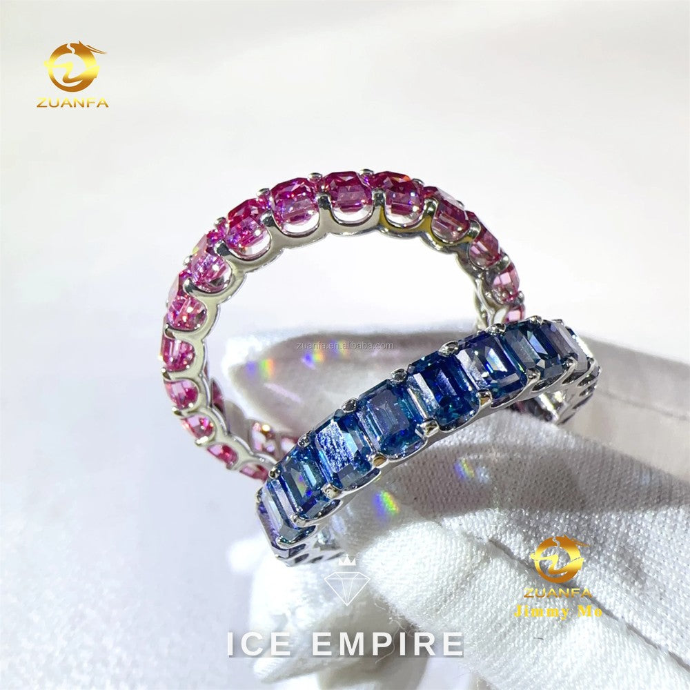 Iced Out 925 Silver Moissanite Ring