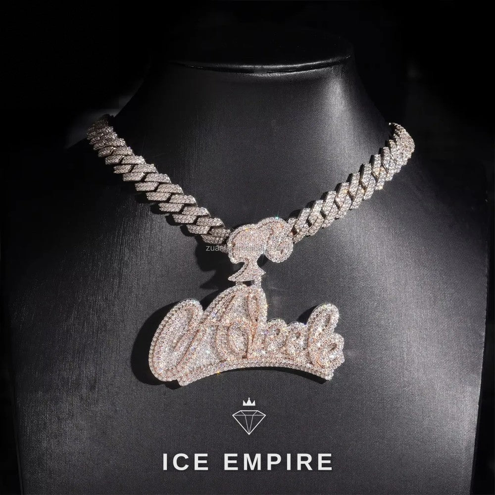 Iced Out 925 Silver Moissanite Pendant