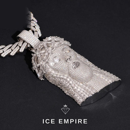 Iced Out Baguette 925 Silver Moissanite Pendant
