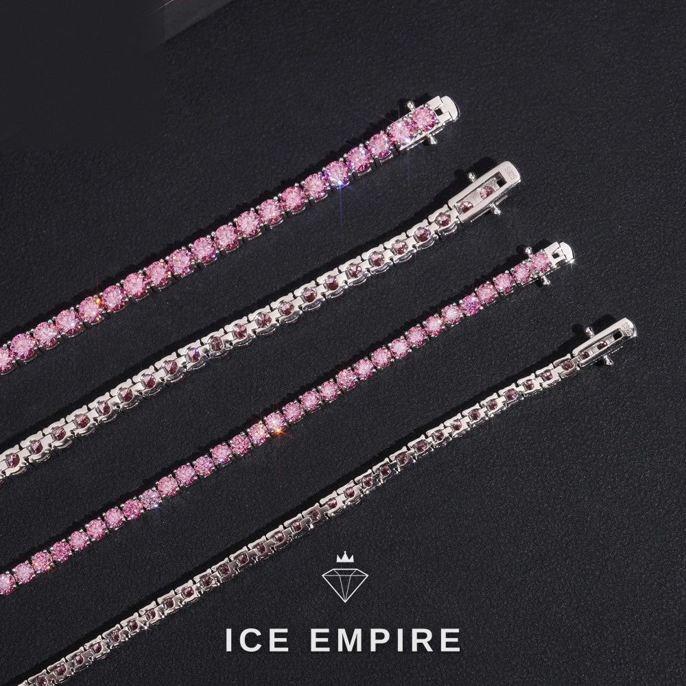 Iced Out Gold Plated Moissanite Tennis Bracelet