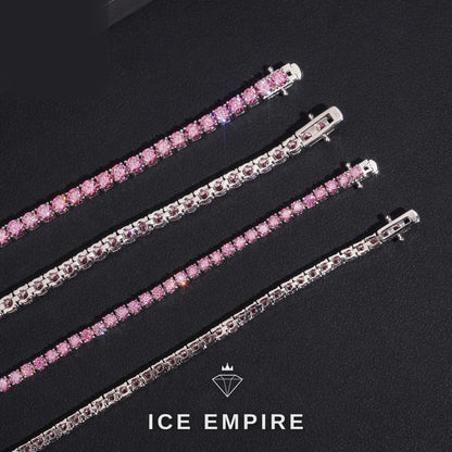 Iced Out Gold Plated Moissanite Tennis Bracelet