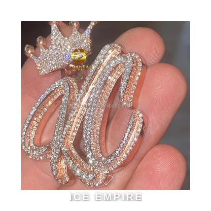 Iced Out 925 Silver Moissanite Pendant