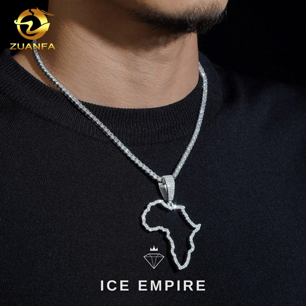 Iced Out Gold Plated Lab Grown Diamond Pendant