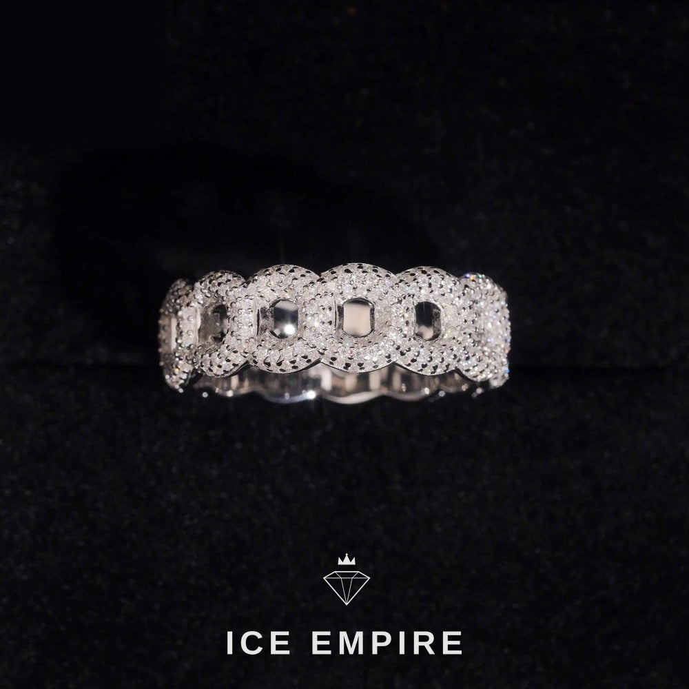 Iced Out 925 Silver Moissanite Ring