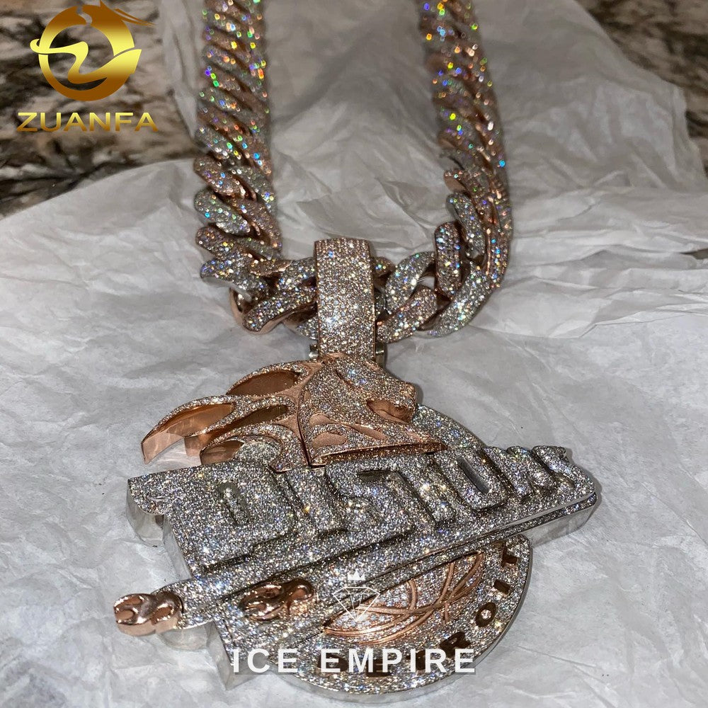Iced Out 925 Silver Moissanite Pendant
