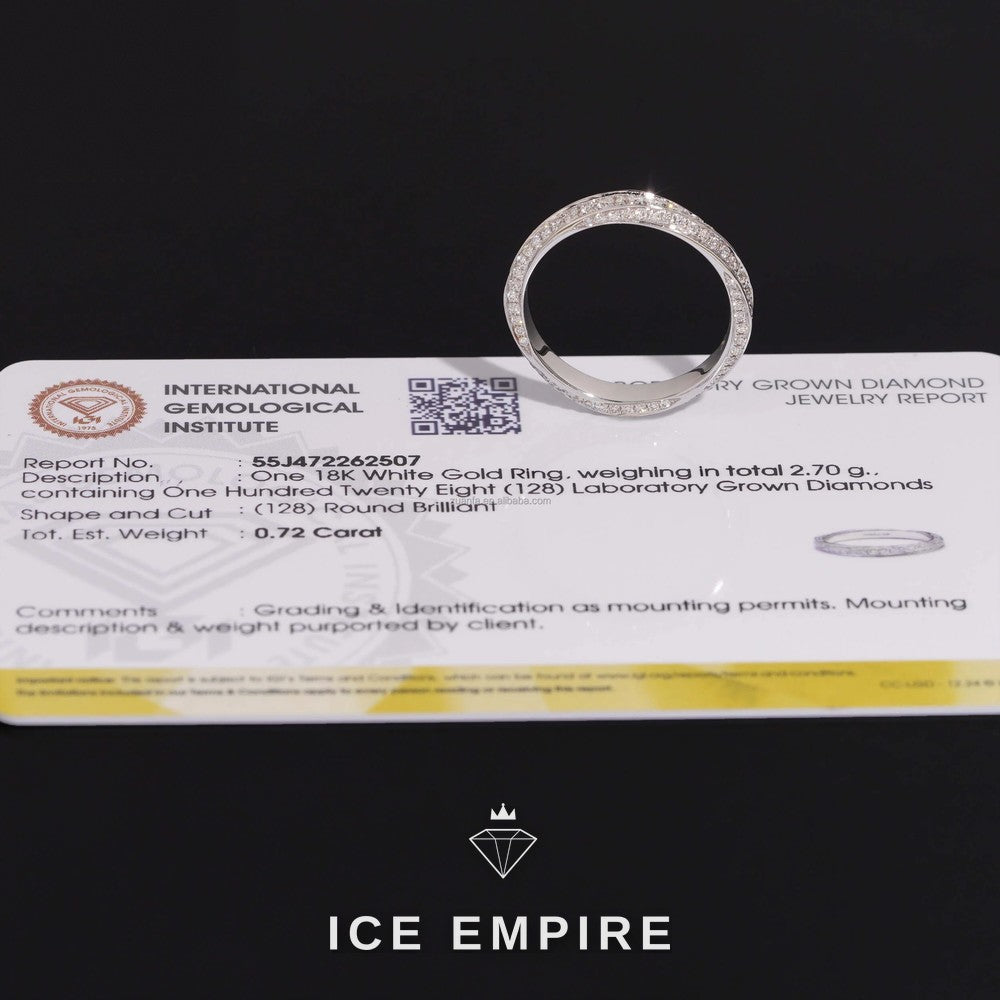 Iced Out Gold Plated Lab Grown Diamond Engagement Ring