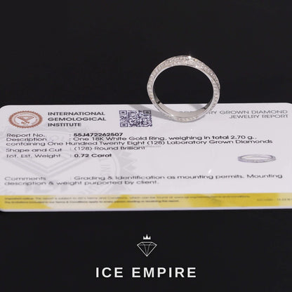 Iced Out Gold Plated Lab Grown Diamond Engagement Ring