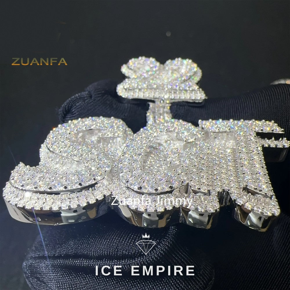 Iced Out 925 Silver Moissanite Tennis Chain