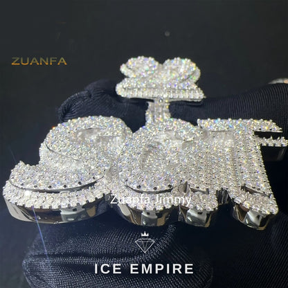 Iced Out 925 Silver Moissanite Tennis Chain