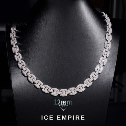 Iced Out Rose Gold Plated Moissanite Cuban Chain