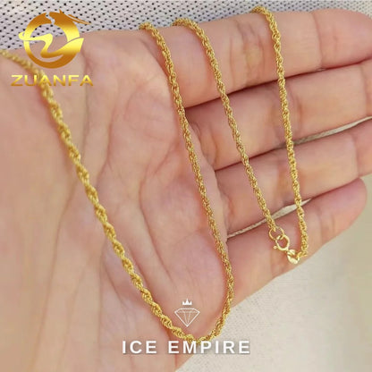 Iced Out Rose Gold Plated Cuban Chain