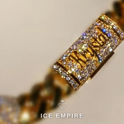 Iced Out Cross Rose Gold Plated Moissanite Pendant