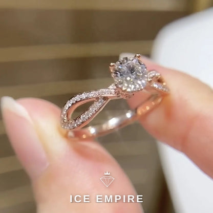 Iced Out Rose Gold Lab Grown Diamond Ring