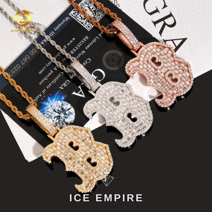 Baguette Rose Gold Plated Pendant