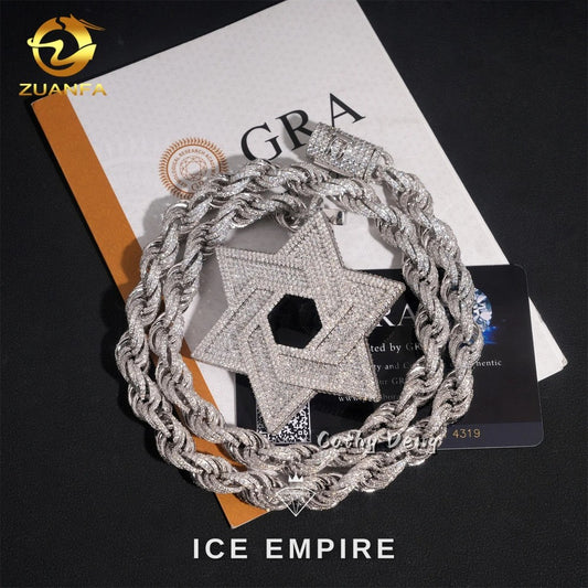 Iced Out Baguette Rose Gold Plated Pendant