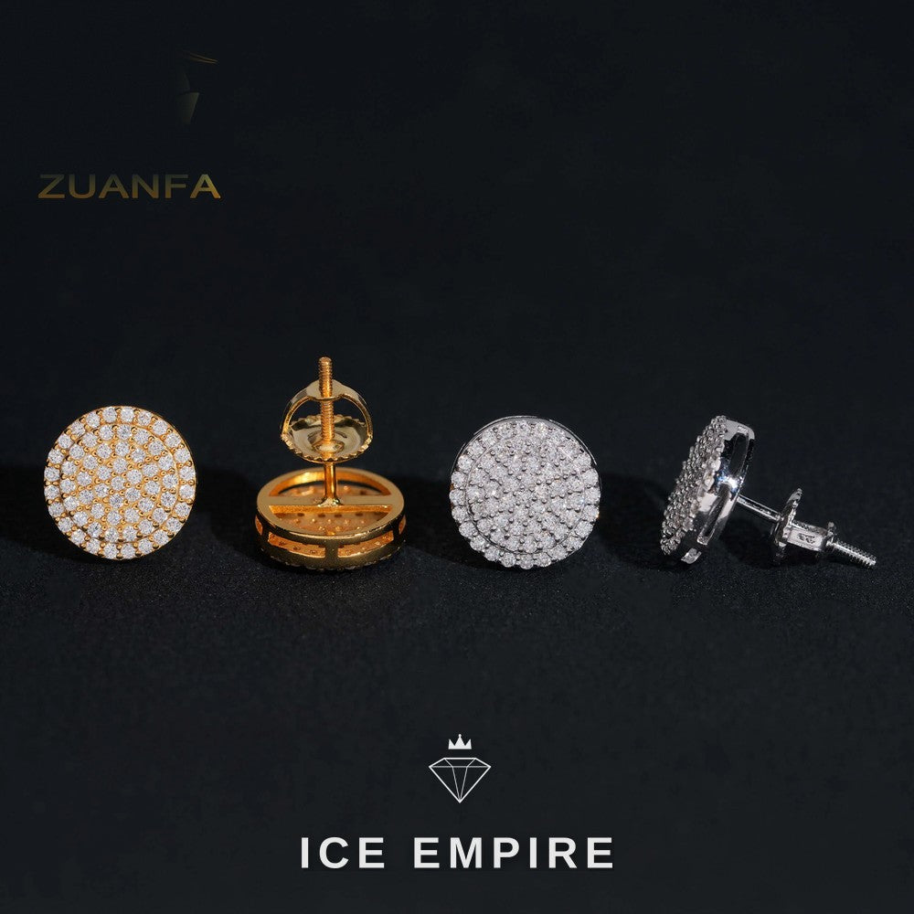 Iced Out 925 Silver Moissanite Earrings