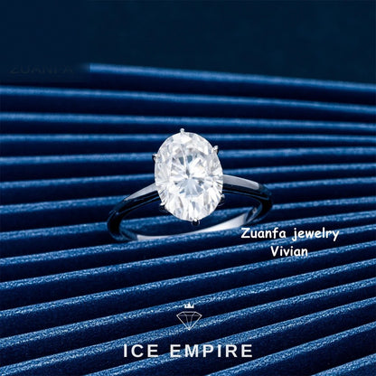 Iced Out 925 Silver Moissanite Ring