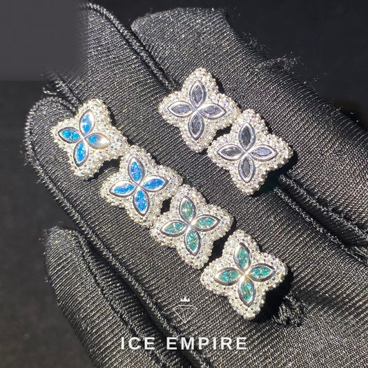 Iced Out 925 Silver Moissanite Earrings