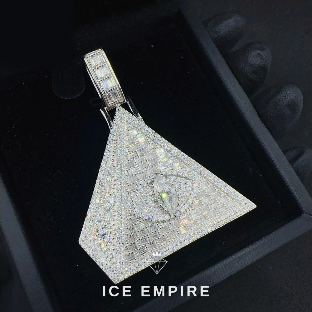 Iced Out Rose Gold Plated Moissanite Pendant