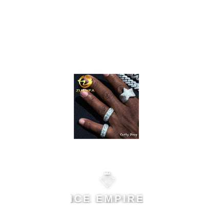 Iced Out 925 Silver Moissanite Ring