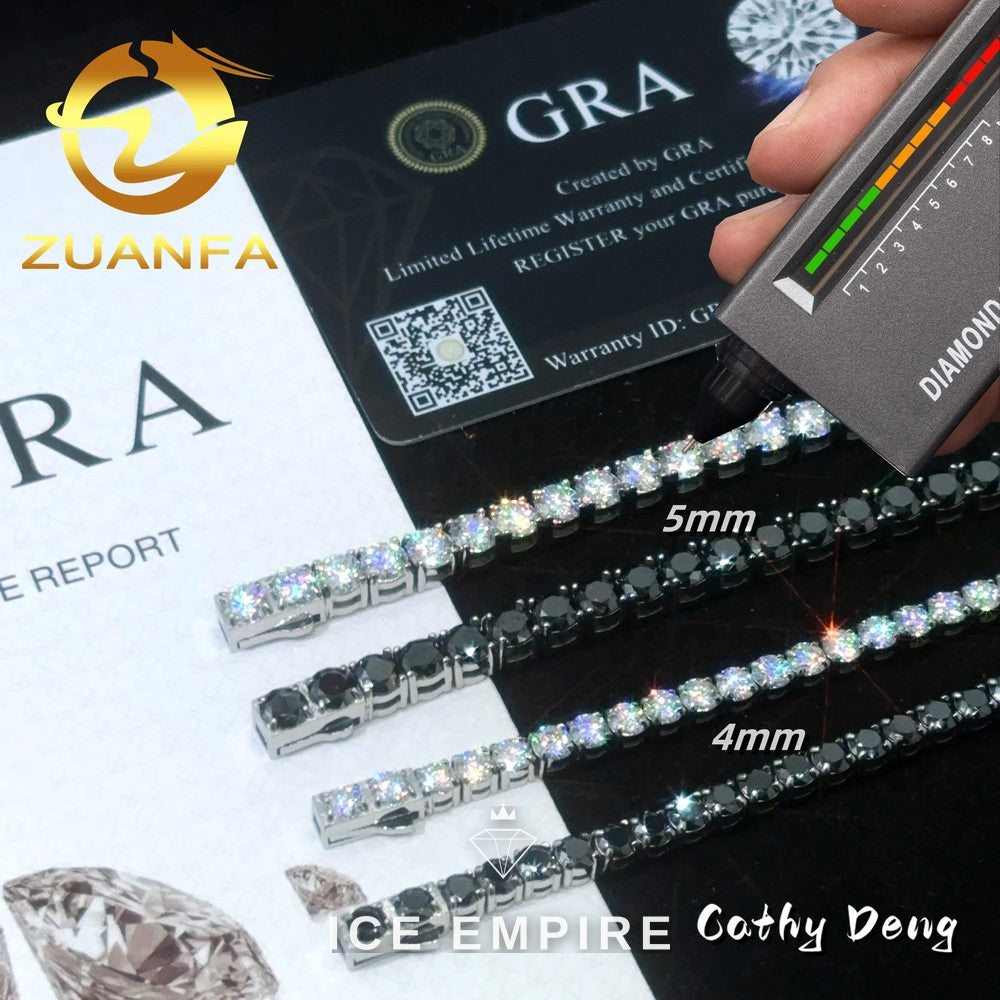 Iced Out 925 Silver Moissanite Tennis Bracelet