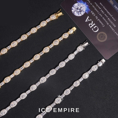Iced Out Rose Gold Plated Moissanite Cuban Chain
