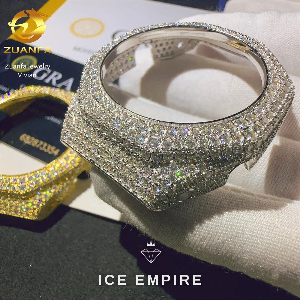 Iced Out 925 Silver Moissanite Watch