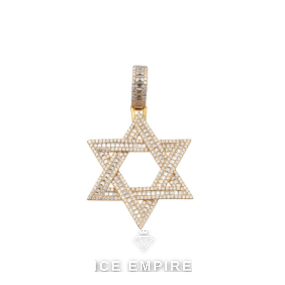 Iced Out Cross 925 Silver Moissanite Tennis Chain