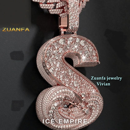 Iced Out 925 Silver Moissanite Pendant