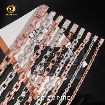 Iced Out Rose Gold Plated Moissanite Cuban Chain