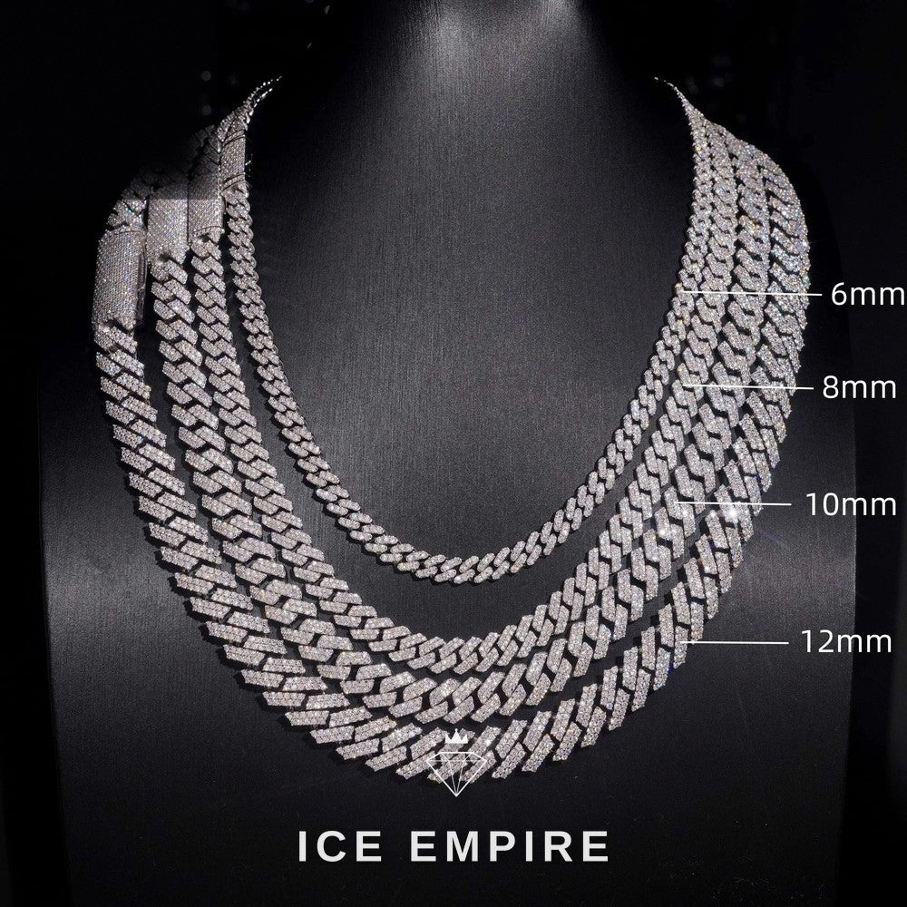 Iced Out Rose Gold Plated Moissanite Cuban Chain