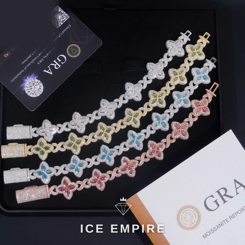 Iced Out Rose Gold Plated Moissanite Cuban Chain