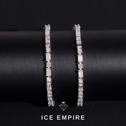 Iced Out 925 Silver Moissanite Tennis Bracelet