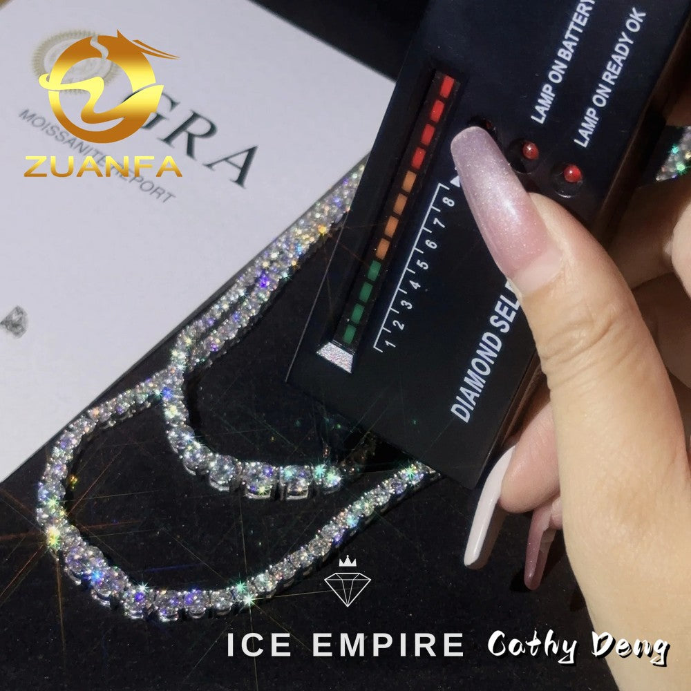 Iced Out Rose Gold Plated Moissanite Cuban Chain