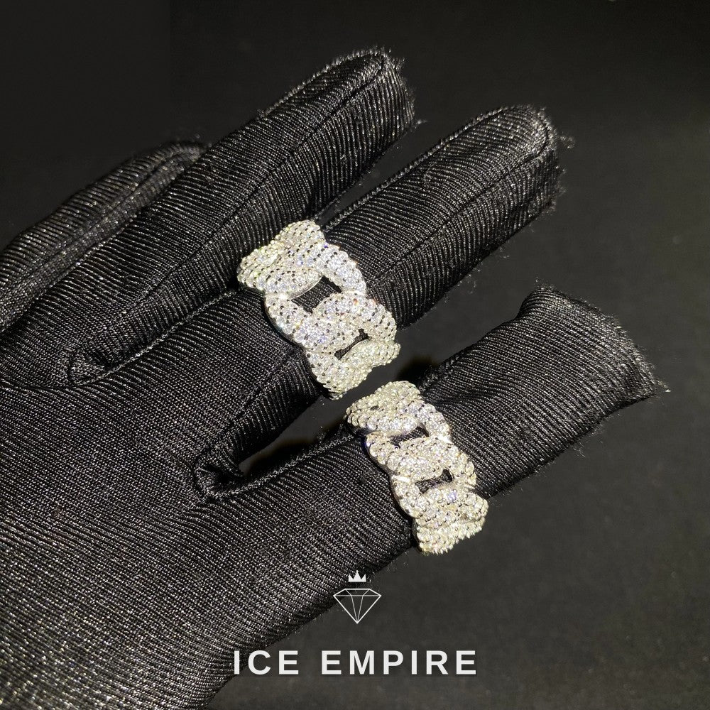 Iced Out 925 Silver Moissanite Cuban Chain