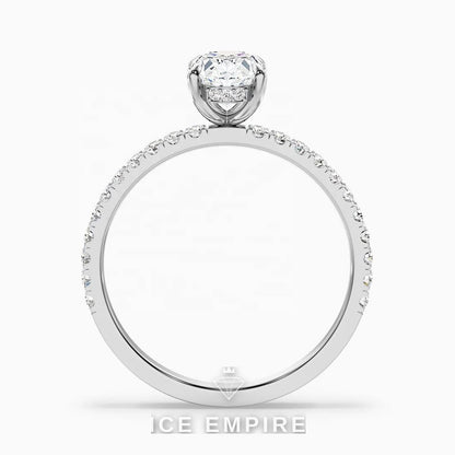 Iced Out Gold Plated Lab Grown Diamond Engagement Ring