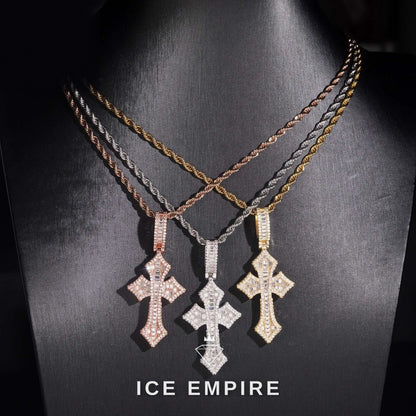 Iced Out Baguette Gold Plated Moissanite Pendant