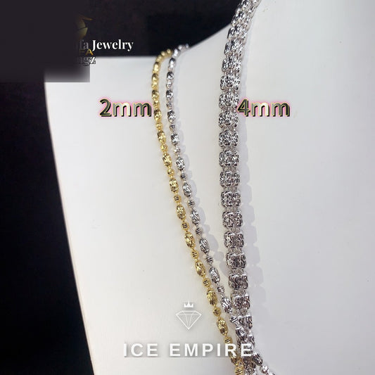 Iced Out Rose Gold Plated Moissanite Rope Chain