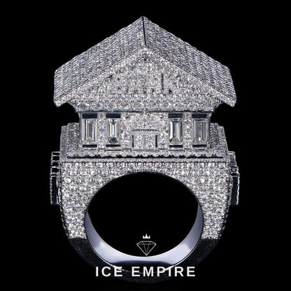 Iced Out 925 Silver Moissanite Ring