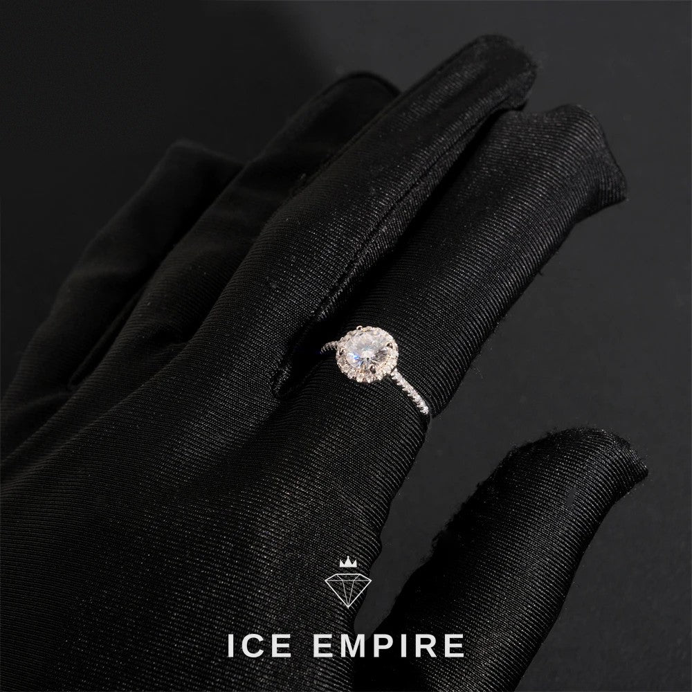 Iced Out Baguette Rose Gold Plated Moissanite Ring